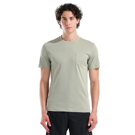 Pocket Back Print Erkek Yeşil Günlük Stil T-Shirt 011163660