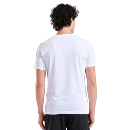 Slippery Surface Print Erkek Beyaz Günlük Stil T-Shirt 011332100