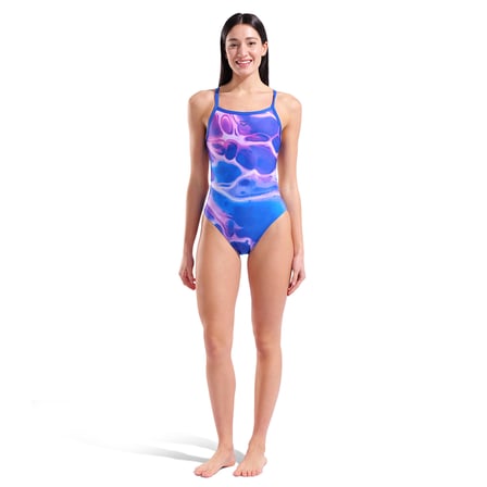 Earth Swimsuit Challenge Back Kadın Mavi Yüzücü Mayo 011711880