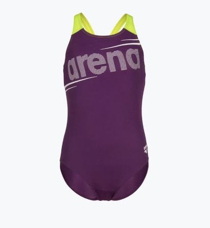 Arena G Bold Swimsuit V Back Mor Kız Çocuk Yüzücü Mayosu 011755960