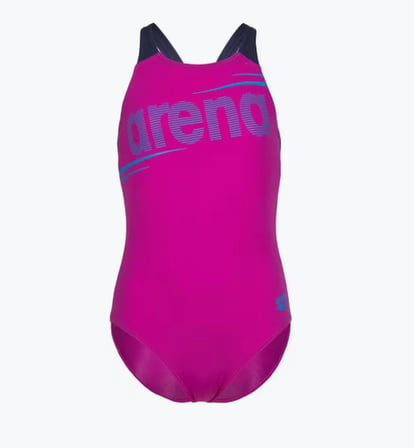 Arena G Bold Swimsuit V Back Mavi Kız Çocuk Yüzücü Mayosu 011755970