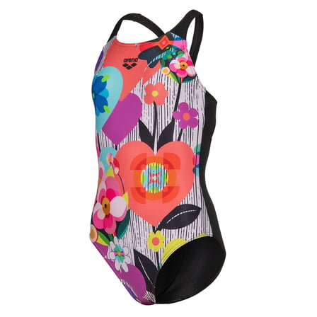 Roses Swimsuit V Back One Piece Çocuk Çok Renkli Yüzücü Mayo 011901550