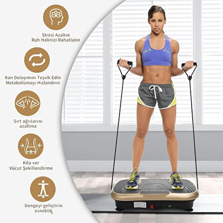 Robx E02 Vibration 2d Yüksek Titreşimli Tüm Vücut Hızlı Yağ Yakma Ve Zayıflama Spor eğzersiz aleti