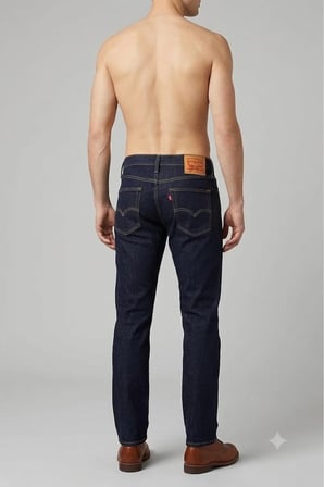 514™ Straight Fit Erkek Jean Pantolon - Likralı esnek kumaş-1422 Lacivert / 40/32