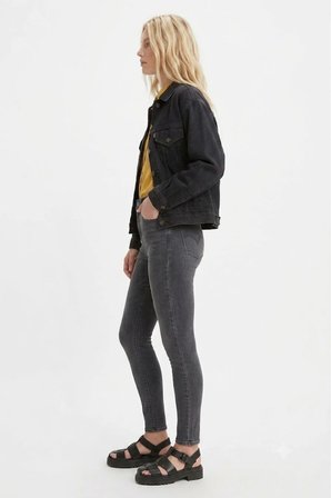 721 Yüksel Bel Skinny Fit dar paça ince esnek kumaş Kadın Jean Pantolon füme gri -0598 Gri / 25/30