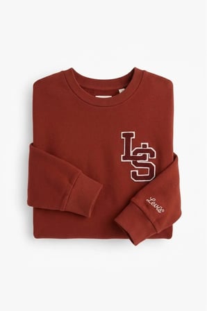 Erkek standart fit Yuvarlak Yaka Sweatshirt - Günlük & Streetwear k.Bordo / XL