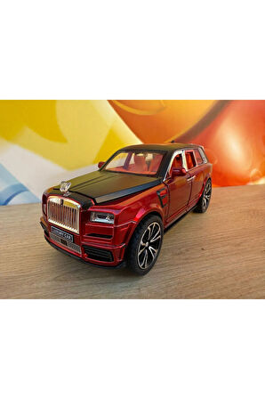 1:24 Çek Bırak Işıklı ve Sesli Model Metal Rolls Royce Diecast Model Araba 18Cm