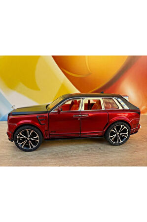 1:24 Çek Bırak Işıklı ve Sesli Model Metal Rolls Royce Diecast Model Araba 18Cm