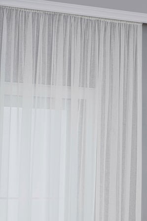 Folded KETEN PLUS Krem 1 x 2.5 Pile YÜKSEK KALİTELİ TÜL PERDE