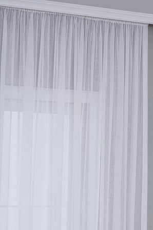 Folded KETEN PLUS Beyaz 1 x 3 Pile YÜKSEK KALİTELİ TÜL PERDE