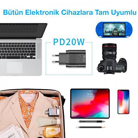 Coofbe Akım Korumalı Super Hızlı QC3 PD3.0 İphone Şarj Başlığı iphone 11 12 13 14 Pro Max Şarj Adaptörü