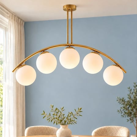 Fralde 5 Li Gold Modern Mutfak Cafe Restoran için Uygun Retro Salon Avize