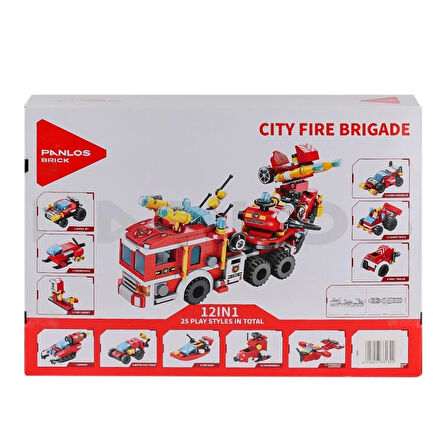 Nessiworld P633009 Panlos Şehir İtfaiyesi 557 Parça Blok Seti -Vagon life