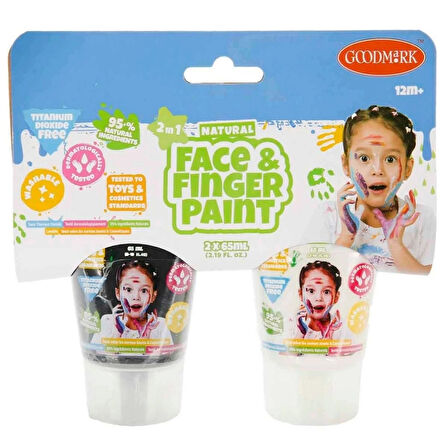 Nessiworld 2in1 Doğal Yüz ve Parmak Boyası 2’li