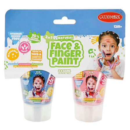 Nessiworld 2in1 Doğal Yüz ve Parmak Boyası 2’li