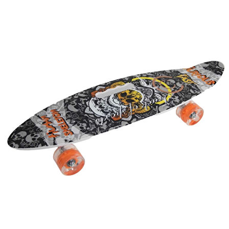 Desenli Orta Boy Işıklı Kaykay 60 cm