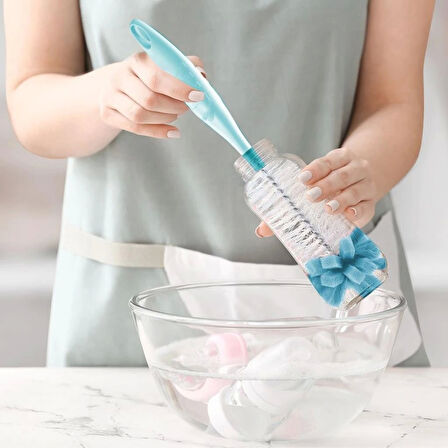 Nessiworld   Süngerli Biberon Fırçası 776 Mavi