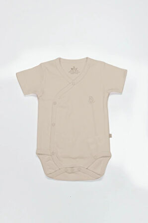 Nessiworld Bistyle Organik Natural Basic Style Kruvaze Yarım Kol Body BS17101 Bej