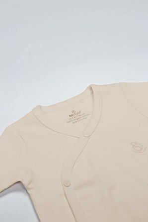 Nessiworld Bistyle Organik Natural Basic Style Kruvaze Yarım Kol Body BS17101 Bej