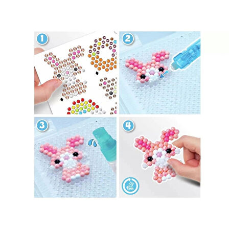 Nessiworld 35087 AquaBeads Çantalı Başlangıç Stüdyosu 900 parça +4 yaş