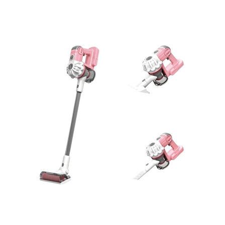 Nessiworld LS8807C - Vardem Dikey Elektrik Süpürgesi Pembe 3 in1  Kapalı Kutu