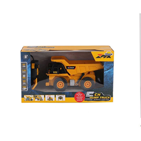 Nessiworld 5082 SUN-RST-RC İŞ MAKİNESİ 1 24 DAMPERLİ KAMYON FF IŞIKLI 5CH 3 7V USB 40MHZ