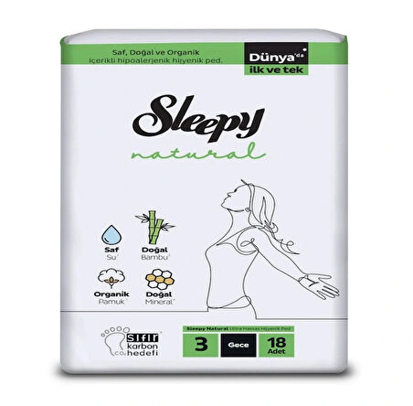 Nessiworld Sleepy Natural Süper Eco Paket Gece 18 Adet