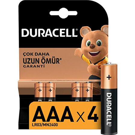 Nessiworld Duracell 4'Lü AAA İnce Kalem Pil
