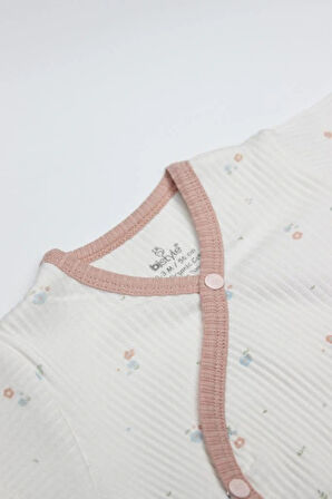 Nessiworld Bistyle Bloom Rose 2'li Yarım Kol Badi 17119 Ekru Gül Kurusu