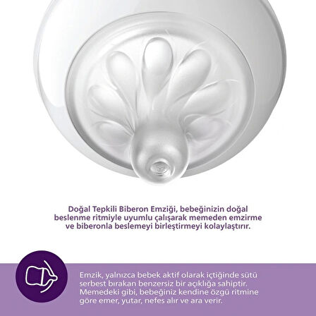 Nessiworld Avent Doğal Tepkili Natural Response 2'Li Biberon Emziği No:6 6+ Ay