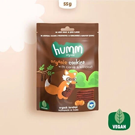 Nessiworld Humm Organik Keçiboynuzlu ve Fındıklı Vegan Kurabiye 55 Gr