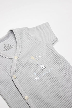 Nessiworld Bistyle Flying Elephant 2'li Yarım Kol Badi 17117 Ekru Gri