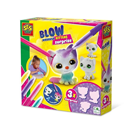 Nessiworld Boya Üfleme Kalemi 3x Kedicik Sürprizi