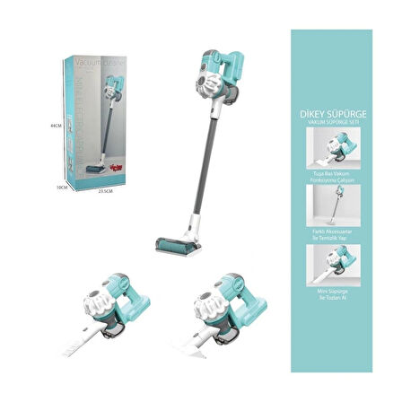 Nessiworld LS8807Q Vardem Dikey Elektrik Süpürgesi  Kapalı Kutu Yeşil-Gri  3 in1