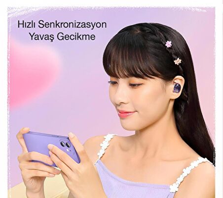 Baseus Bluetooth Vers.5.2 Dokunmatik Suya Dayanıklı Kablosuz Bluetooth Kulaklık Uygula Kontrollü Kulaklık