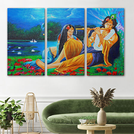 Hindistanlı Aşıklar Dekoratif Duvar tablosu-3472