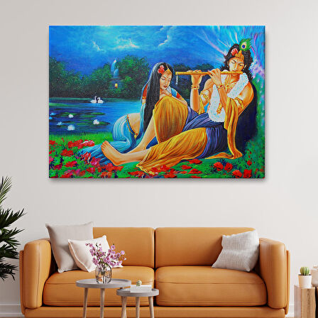 Hindistanlı Aşıklar Dekoratif Duvar tablosu-3472