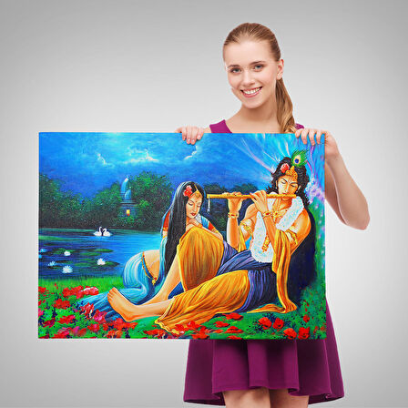 Hindistanlı Aşıklar Dekoratif Duvar tablosu-3472