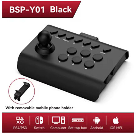 Ozmik BSP-Y01/PS4 Arcade oyunu rocker TV PC için Bluetooth kablosuz 2.4GI OS Android Joystick