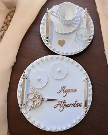 Heavenly Gold İncili Söz Nişan Tepsisi