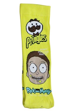 Rick And Morty Baskılı Pringles Desenli Renkli Çorap