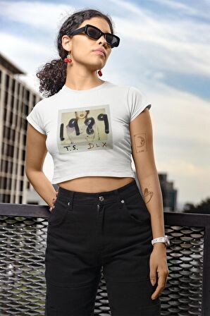 TS 1989 DLX Yazılı Crop Top, Taylor Swift Baskılı Crop