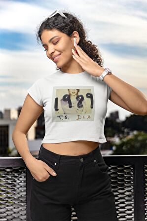 TS 1989 DLX Yazılı Crop Top, Taylor Swift Baskılı Crop