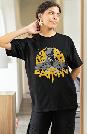 Batman Baskılı Tshirt, Unisex DC Comics Karakteri Baskılı Tişört