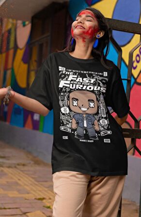 Dominic Toretto Baskılı Tshirt, Unisex Hızlı Ve Öfkeli Baskılı Tişört