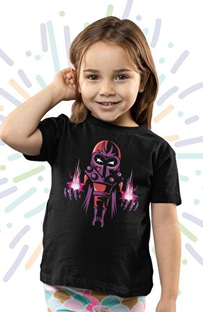 X-Men Baby Magneto Baskılı Çocuk Tişört, Unisex Marvel Baskılı Bebek T-Shirt