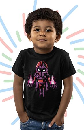 X-Men Baby Magneto Baskılı Çocuk Tişört, Unisex Marvel Baskılı Bebek T-Shirt