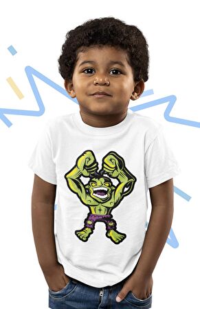 Baby Hulk Baskılı Çocuk Tişört, Unisex Marvel Baskılı Bebek T-Shirt