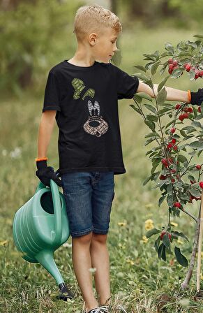 Goofy Baskılı Çocuk Tişört, Unisex Çizgi Film Baskılı Bebek T-Shirt