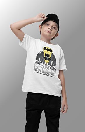 I'm a Batman Baskılı Çocuk Tişört, Unisex Dc Comics Baskılı Bebek T-Shirt